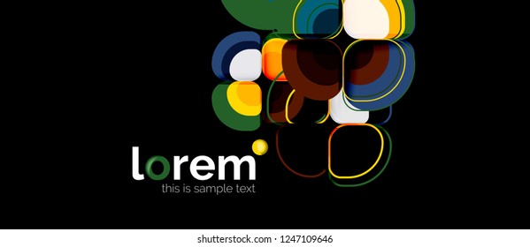 Abstract background - geometric multicolored round shapes composition. Trendy abstract layout template for business or technology presentation or web brochure cover, wallpaper. Vector illustration