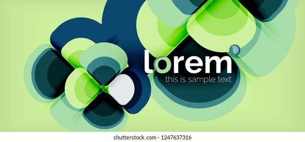 Abstract background - geometric multicolored round shapes composition. Trendy abstract layout template for business or technology presentation or web brochure cover, wallpaper. Vector illustration