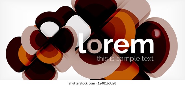 Abstract background - geometric multicolored round shapes composition. Trendy abstract layout template for business or technology presentation or web brochure cover, wallpaper. Vector illustration