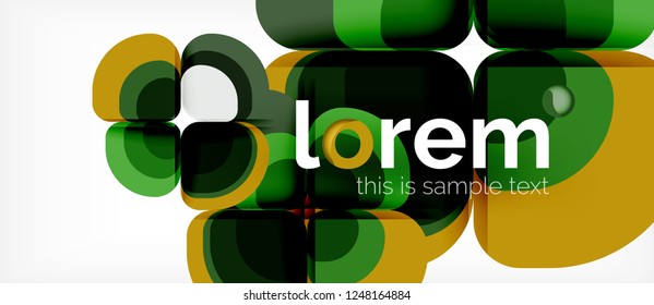 Abstract background - geometric multicolored round shapes composition. Trendy abstract layout template for business or technology presentation or web brochure cover, wallpaper. Vector illustration