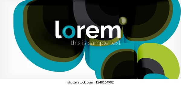 Abstract background - geometric multicolored round shapes composition. Trendy abstract layout template for business or technology presentation or web brochure cover, wallpaper. Vector illustration