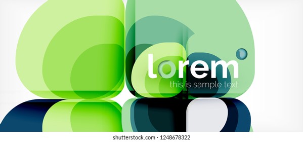 Abstract background - geometric multicolored round shapes composition. Trendy abstract layout template for business or technology presentation or web brochure cover, wallpaper. Vector illustration