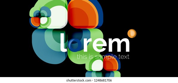 Abstract background - geometric multicolored round shapes composition. Trendy abstract layout template for business or technology presentation or web brochure cover, wallpaper. Vector illustration