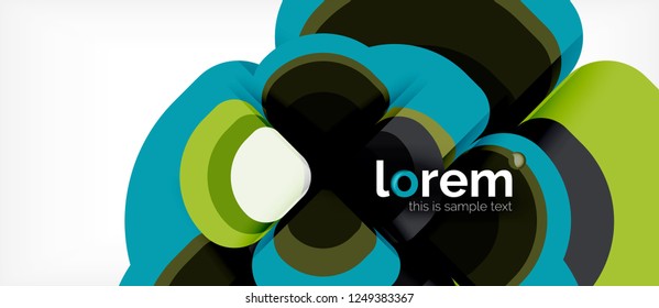 Abstract background - geometric multicolored round shapes composition. Trendy abstract layout template for business or technology presentation or web brochure cover, wallpaper. Vector illustration