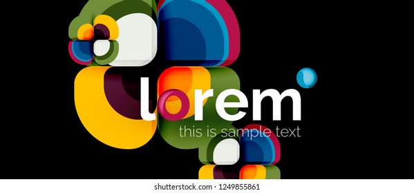 Abstract background - geometric multicolored round shapes composition. Trendy abstract layout template for business or technology presentation or web brochure cover, wallpaper. Vector illustration