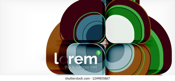 Abstract background - geometric multicolored round shapes composition. Trendy abstract layout template for business or technology presentation or web brochure cover, wallpaper. Vector illustration