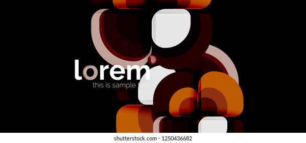 Abstract background - geometric multicolored round shapes composition. Trendy abstract layout template for business or technology presentation or web brochure cover, wallpaper. Vector illustration