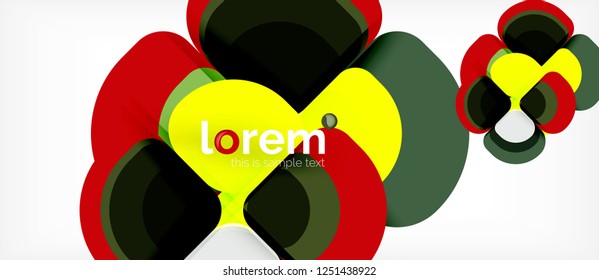 Abstract background - geometric multicolored round shapes composition. Trendy abstract layout template for business or technology presentation or web brochure cover, wallpaper. Vector illustration