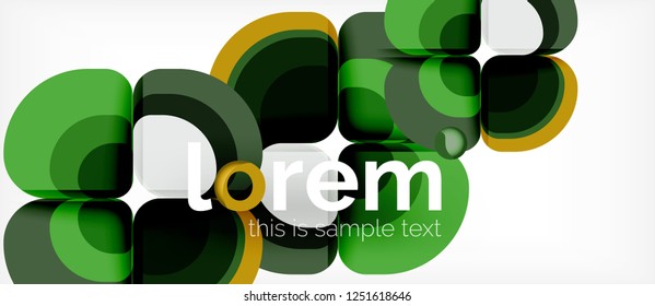 Abstract background - geometric multicolored round shapes composition. Trendy abstract layout template for business or technology presentation or web brochure cover, wallpaper. Vector illustration