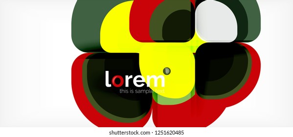 Abstract background - geometric multicolored round shapes composition. Trendy abstract layout template for business or technology presentation or web brochure cover, wallpaper. Vector illustration