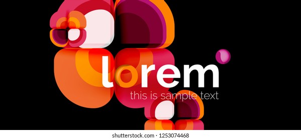 Abstract background - geometric multicolored round shapes composition. Trendy abstract layout template for business or technology presentation or web brochure cover, wallpaper. Vector illustration
