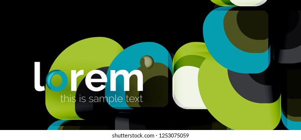 Abstract background - geometric multicolored round shapes composition. Trendy abstract layout template for business or technology presentation or web brochure cover, wallpaper. Vector illustration