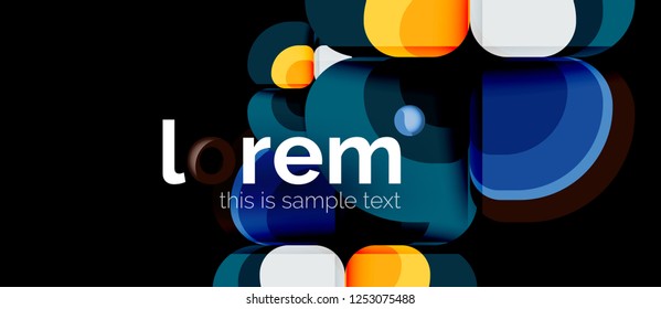 Abstract background - geometric multicolored round shapes composition. Trendy abstract layout template for business or technology presentation or web brochure cover, wallpaper. Vector illustration