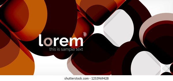 Abstract background - geometric multicolored round shapes composition. Trendy abstract layout template for business or technology presentation or web brochure cover, wallpaper. Vector illustration