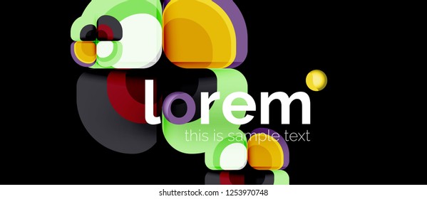 Abstract background - geometric multicolored round shapes composition. Trendy abstract layout template for business or technology presentation or web brochure cover, wallpaper. Vector illustration