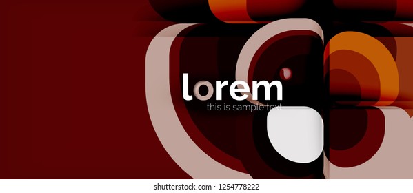 Abstract background - geometric multicolored round shapes composition. Trendy abstract layout template for business or technology presentation or web brochure cover, wallpaper. Vector illustration