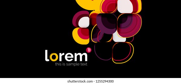 Abstract background - geometric multicolored round shapes composition. Trendy abstract layout template for business or technology presentation or web brochure cover, wallpaper. Vector illustration