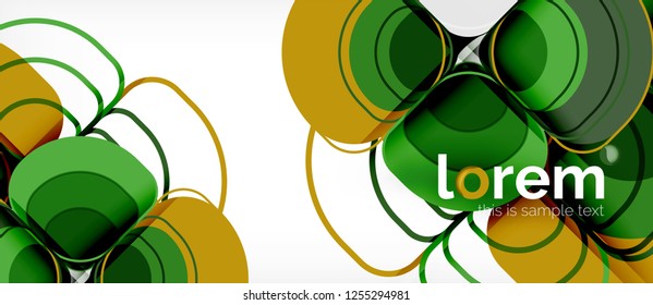 Abstract background - geometric multicolored round shapes composition. Trendy abstract layout template for business or technology presentation or web brochure cover, wallpaper. Vector illustration
