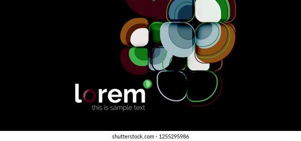Abstract background - geometric multicolored round shapes composition. Trendy abstract layout template for business or technology presentation or web brochure cover, wallpaper. Vector illustration
