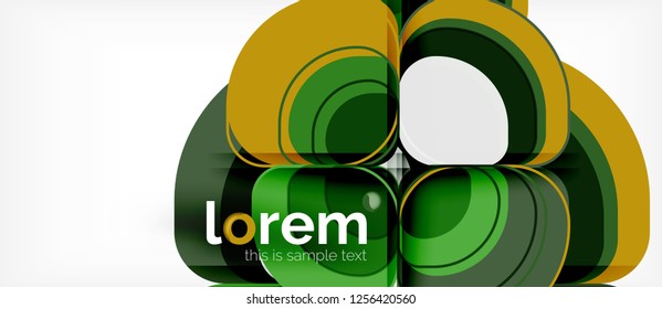 Abstract background - geometric multicolored round shapes composition. Trendy abstract layout template for business or technology presentation or web brochure cover, wallpaper. Vector illustration