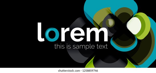 Abstract background - geometric multicolored round shapes composition. Trendy abstract layout template for business or technology presentation or web brochure cover, wallpaper. Vector illustration