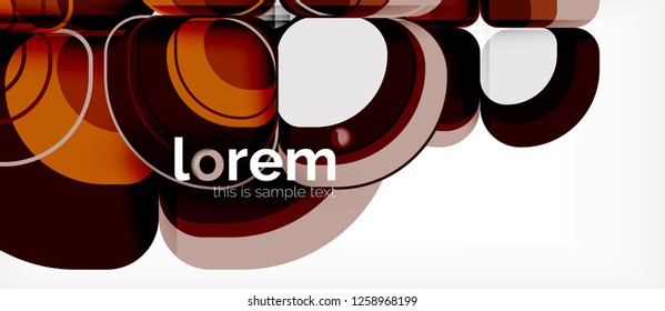 Abstract background - geometric multicolored round shapes composition. Trendy abstract layout template for business or technology presentation or web brochure cover, wallpaper. Vector illustration
