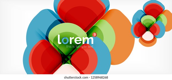 Abstract background - geometric multicolored round shapes composition. Trendy abstract layout template for business or technology presentation or web brochure cover, wallpaper. Vector illustration