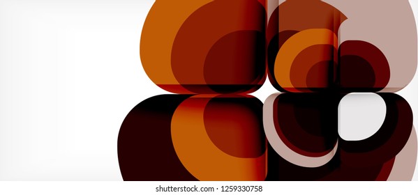 Abstract background - geometric multicolored round shapes composition. Trendy abstract layout template for business or technology presentation or web brochure cover, wallpaper. Vector illustration