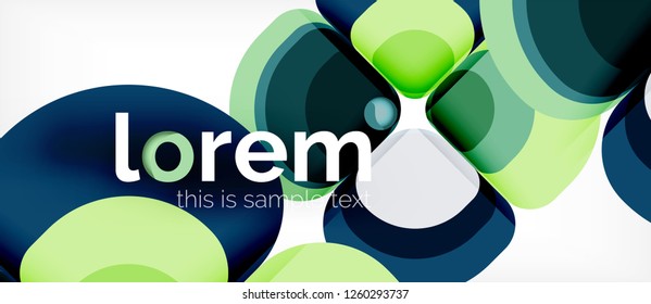 Abstract background - geometric multicolored round shapes composition. Trendy abstract layout template for business or technology presentation or web brochure cover, wallpaper. Vector illustration