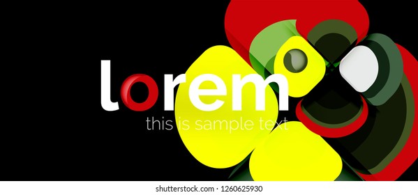 Abstract background - geometric multicolored round shapes composition. Trendy abstract layout template for business or technology presentation or web brochure cover, wallpaper. Vector illustration