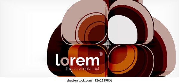 Abstract background - geometric multicolored round shapes composition. Trendy abstract layout template for business or technology presentation or web brochure cover, wallpaper. Vector illustration