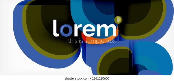 Abstract background - geometric multicolored round shapes composition. Trendy abstract layout template for business or technology presentation or web brochure cover, wallpaper. Vector illustration