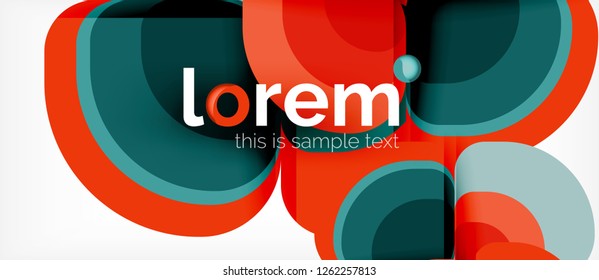 Abstract background - geometric multicolored round shapes composition. Trendy abstract layout template for business or technology presentation or web brochure cover, wallpaper. Vector illustration