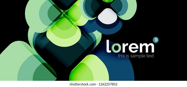 Abstract background - geometric multicolored round shapes composition. Trendy abstract layout template for business or technology presentation or web brochure cover, wallpaper. Vector illustration