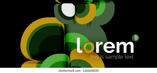 Abstract background - geometric multicolored round shapes composition. Trendy abstract layout template for business or technology presentation or web brochure cover, wallpaper. Vector illustration