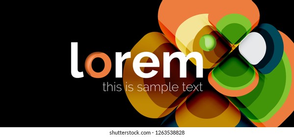 Abstract background - geometric multicolored round shapes composition. Trendy abstract layout template for business or technology presentation or web brochure cover, wallpaper. Vector illustration