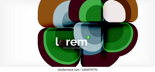 Abstract background - geometric multicolored round shapes composition. Trendy abstract layout template for business or technology presentation or web brochure cover, wallpaper. Vector illustration