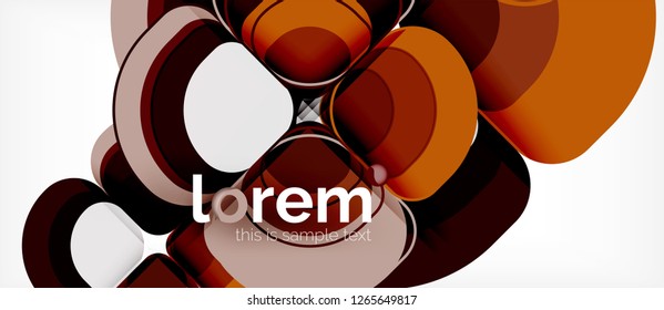 Abstract background - geometric multicolored round shapes composition. Trendy abstract layout template for business or technology presentation or web brochure cover, wallpaper. Vector illustration