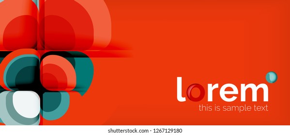 Abstract background - geometric multicolored round shapes composition. Trendy abstract layout template for business or technology presentation or web brochure cover, wallpaper. Vector illustration