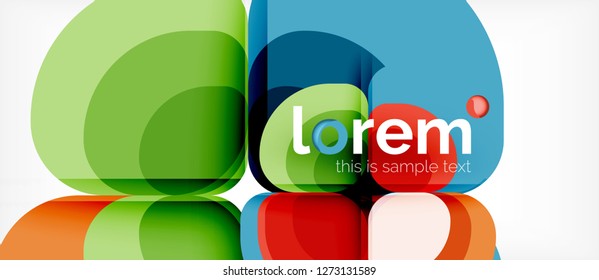 Abstract background - geometric multicolored round shapes composition. Trendy abstract layout template for business or technology presentation or web brochure cover, wallpaper. Vector illustration