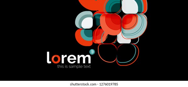 Abstract background - geometric multicolored round shapes composition. Trendy abstract layout template for business or technology presentation or web brochure cover, wallpaper. Vector illustration