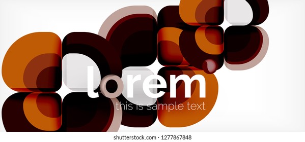 Abstract background - geometric multicolored round shapes composition. Trendy abstract layout template for business or technology presentation or web brochure cover, wallpaper. Vector illustration