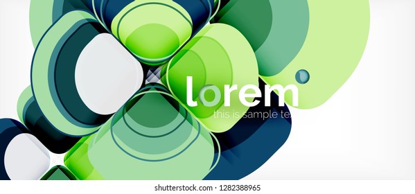 Abstract background - geometric multicolored round shapes composition. Trendy abstract layout template for business or technology presentation or web brochure cover, wallpaper. Vector illustration