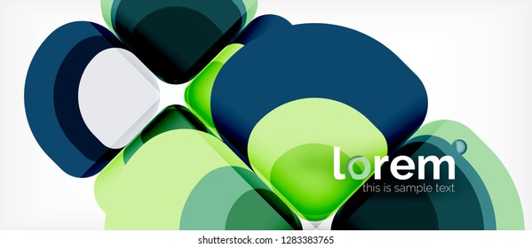 Abstract background - geometric multicolored round shapes composition. Trendy abstract layout template for business or technology presentation or web brochure cover, wallpaper. Vector illustration