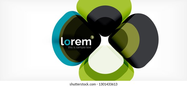 Abstract background - geometric multicolored round shapes composition. Trendy abstract layout template for business or technology presentation or web brochure cover, wallpaper. Vector illustration