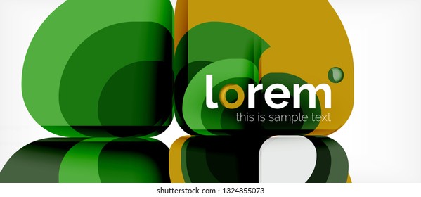 Abstract background - geometric multicolored round shapes composition. Trendy abstract layout template for business or technology presentation or web brochure cover, wallpaper. Vector illustration