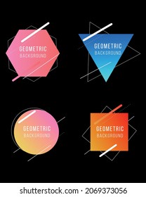Abstract background with geometric multicolored shapes