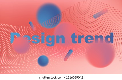 Abstract background with geometric objects. Landing Page. Vector illustration