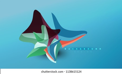 Abstrakter Hintergrund - geometrische Origami-Formzusammensetzung, dreieckiges Low-Poly-Design-Konzept. Farbige, minimalistische Vektorgrafik