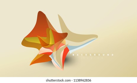 Abstract background - geometric origami style shape composition, triangular low poly design concept. Colorful trendy minimalistic vector illustration